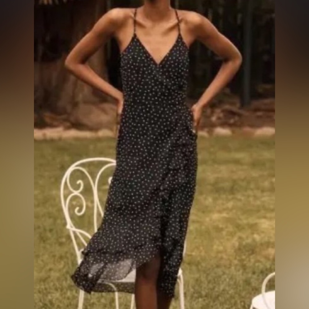 Abercrombie & Fitch polka dot ruffle dress NWT